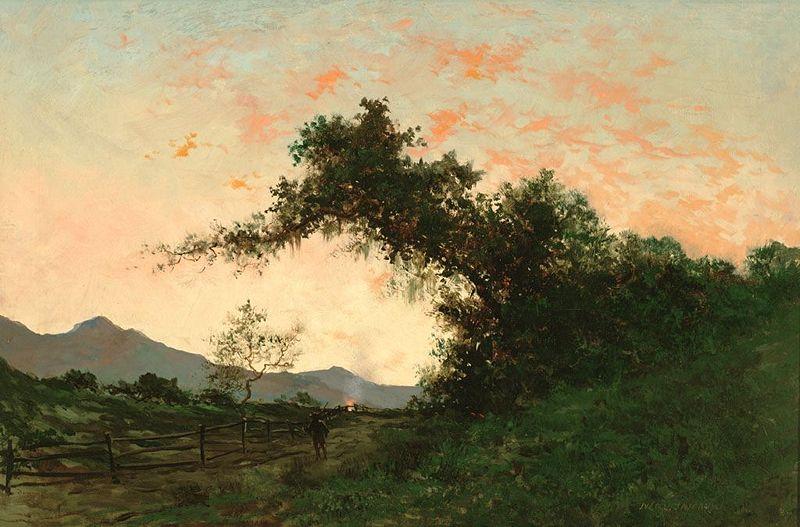 Jules Tavernier Marin Sunset in Back of Petaluma by Jules Tavernier Germany oil painting art